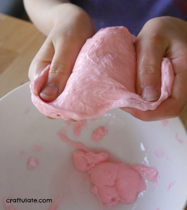 Spring Slime - sensory play recipe in pretty pastel colors