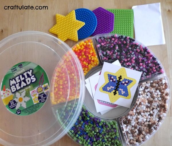 Summer Melty Bead Magnets - a fun craft for kids to design and make!