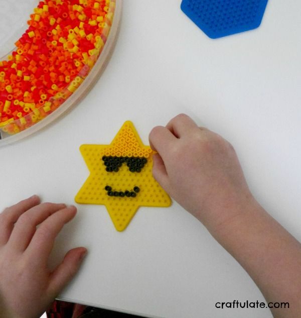 Summer Melty Bead Magnets - a fun craft for kids to design and make!