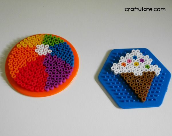 Summer Melty Bead Magnets - a fun craft for kids to design and make!