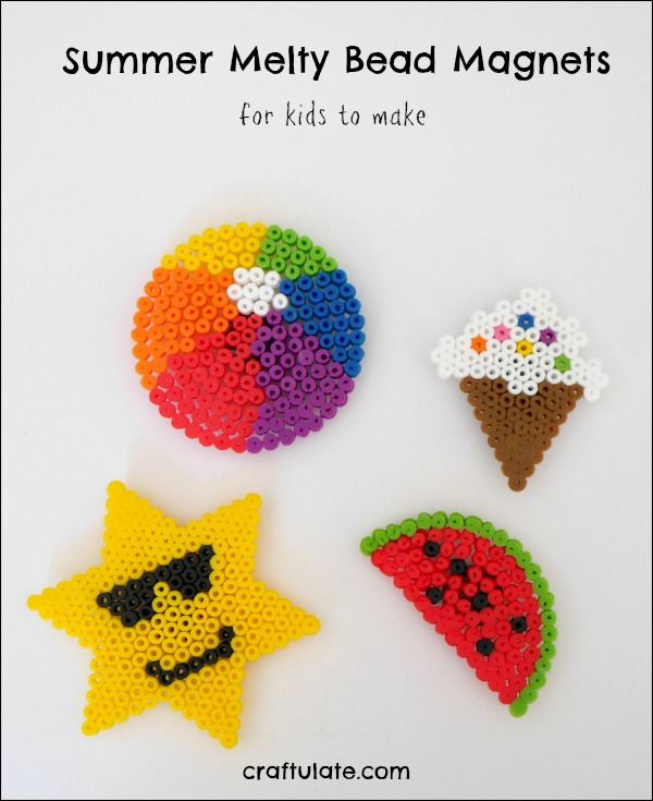 Summer Melty Bead Magnets - Craftulate