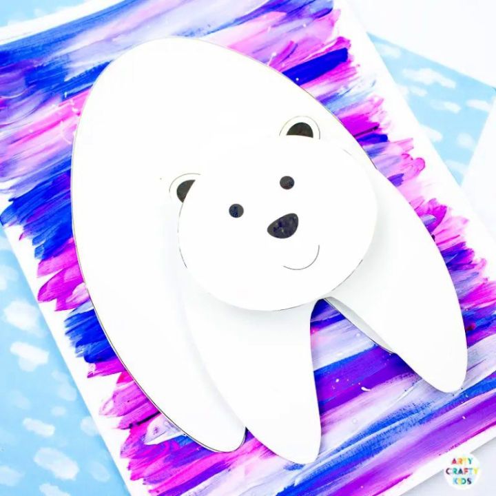 3D Polar Bear Winter Craft