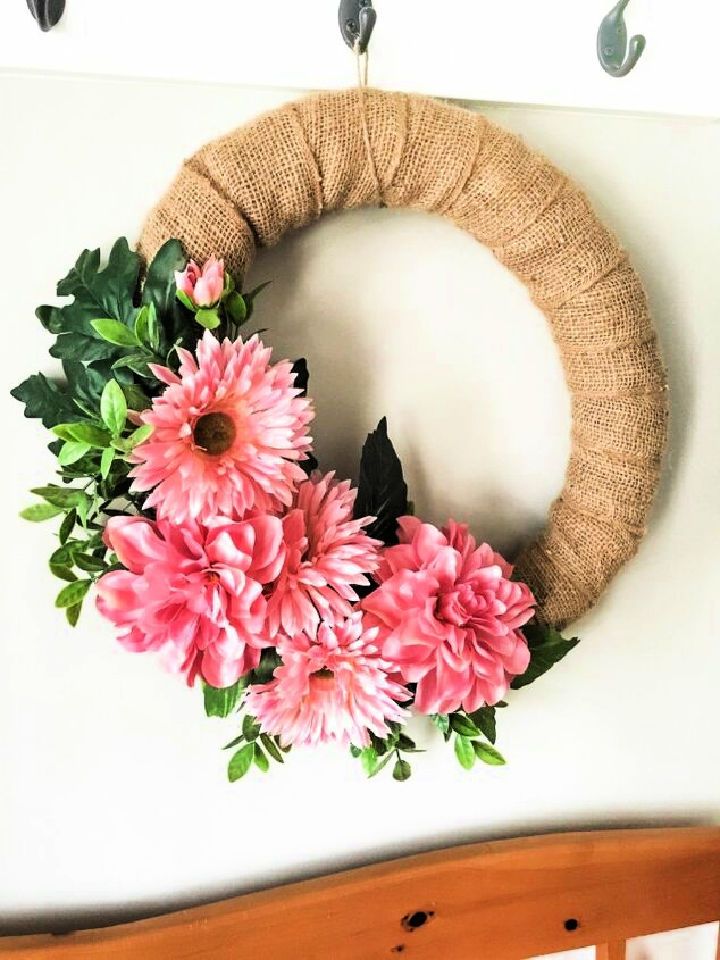 Beautiful Pool Noodle Spring Wreath