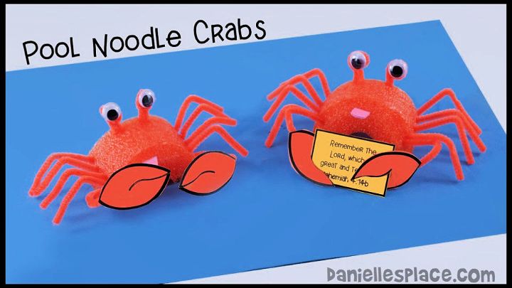 Crab Pool Noodle Craft Tutorial