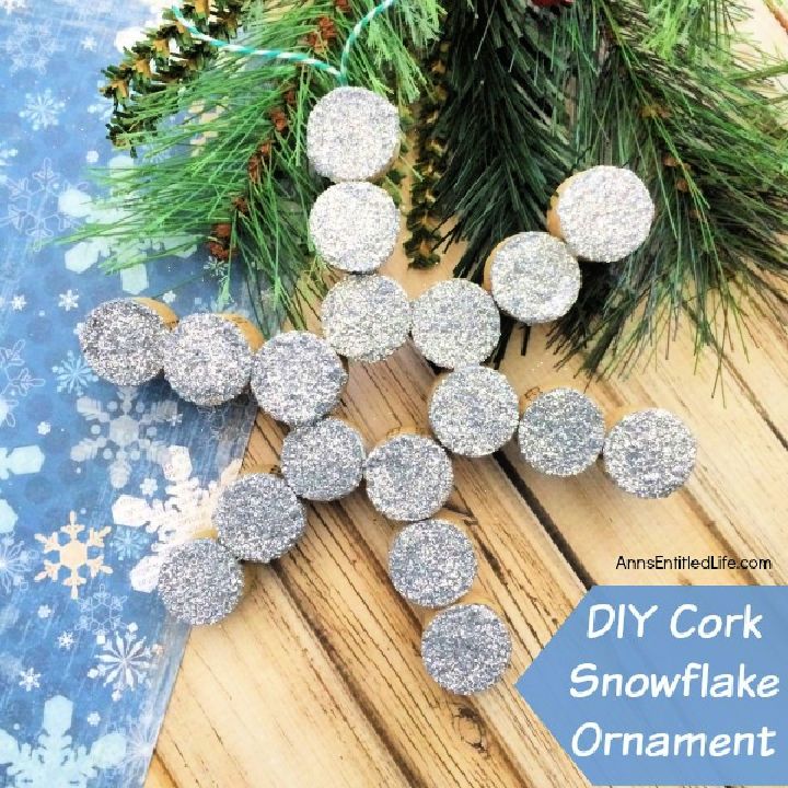 DIY Cork Snowflake Ornament