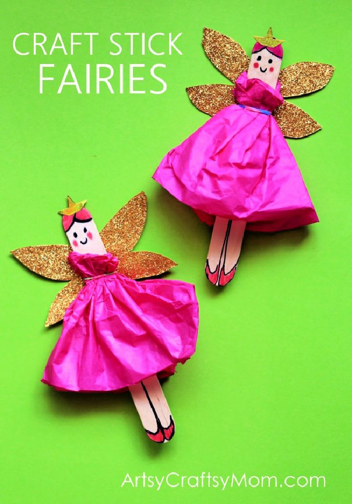 DIY Stick Fairy Craft for Kids