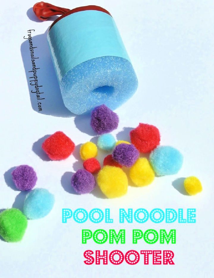 DIY Pool Noodle Pom Pom Shooter