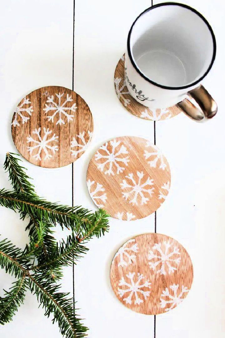 DIY Snowflake Coasters