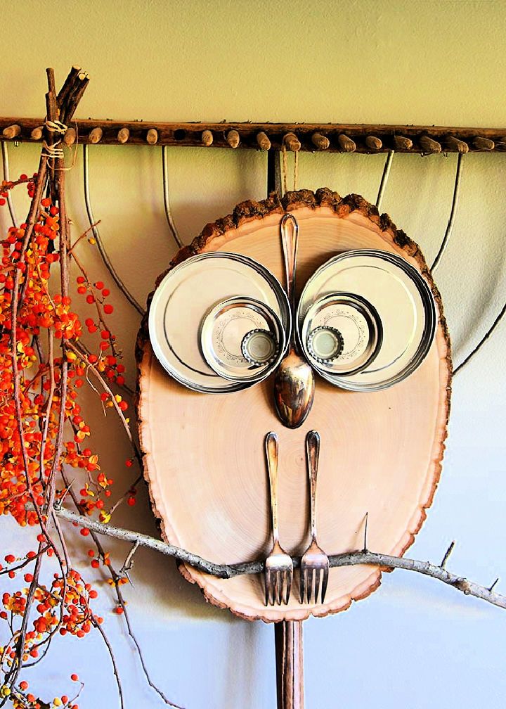 DIY Wood Slice Owl