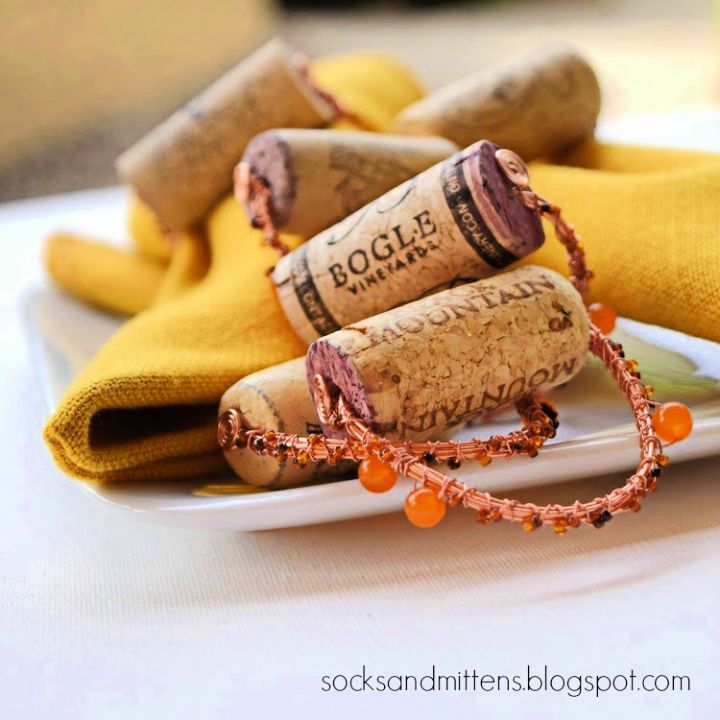 Napkin Rings with Wine Cork Stoppers