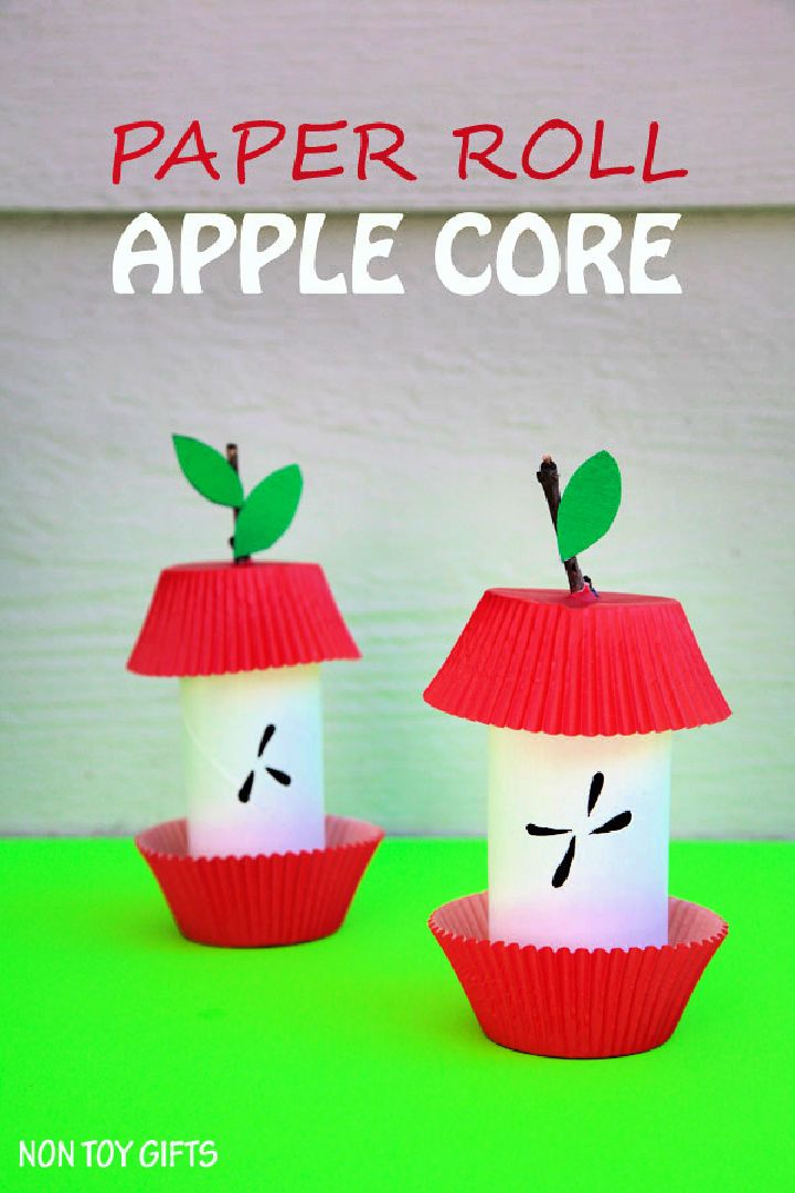 Paper Roll Apple Core Craft