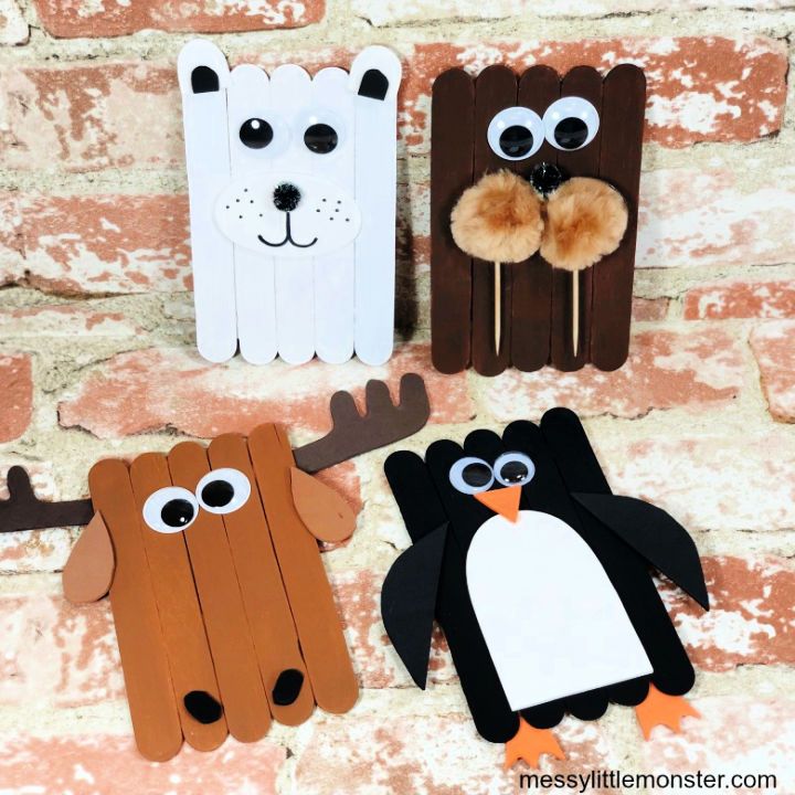 Popsicle Stick Arctic Animal Crafts