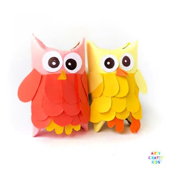 Toilet Paper Roll Owls