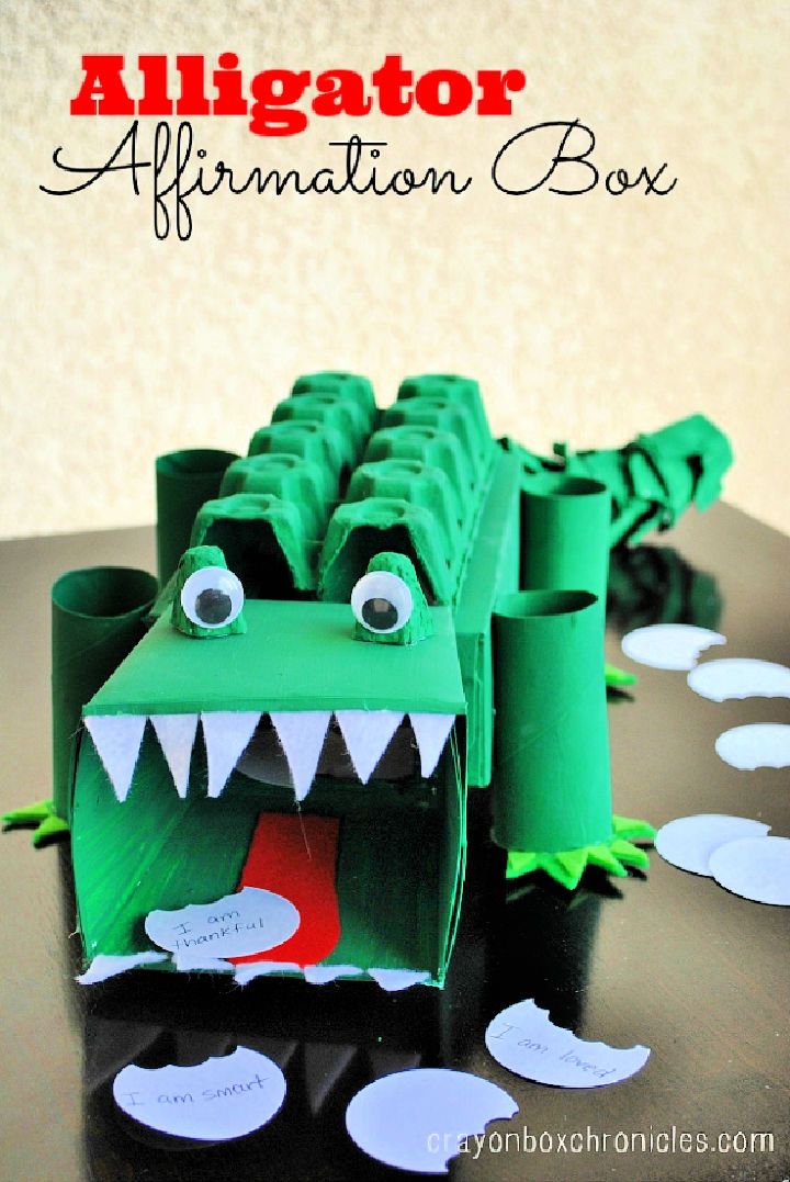 DIY Alligator Affirmation Box Craft