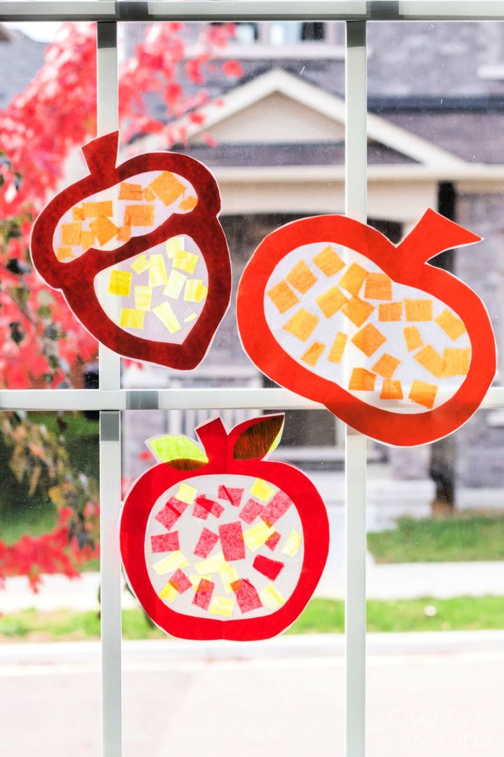 Apple Acorn Pumpkin Fall Suncatchers