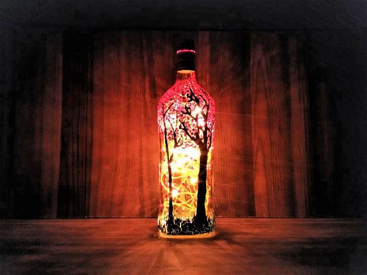 DIY Magic Wine Bottle With Twinkle Lights