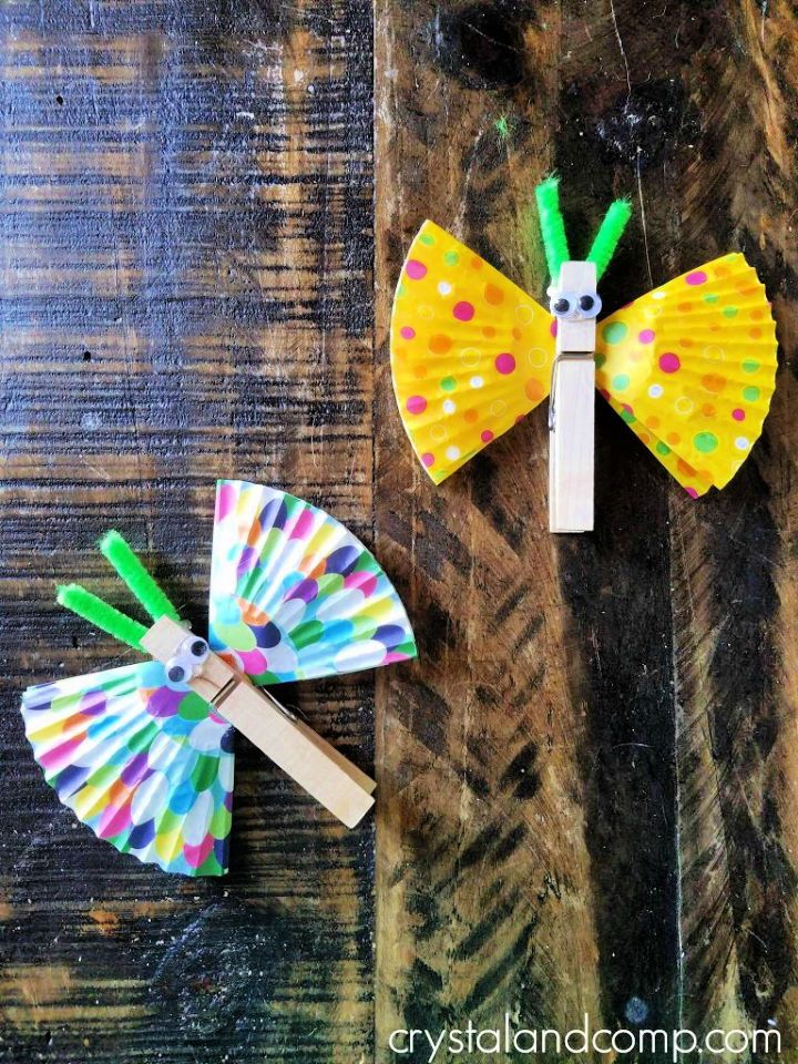 Butterfly Clothespin Craft for Preschoolers