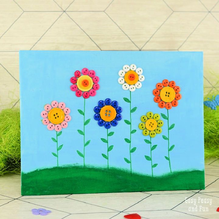 Button Flower Craft - Toddler at Play