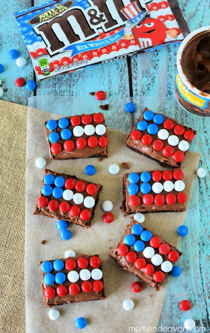 Candy Flag Brownies