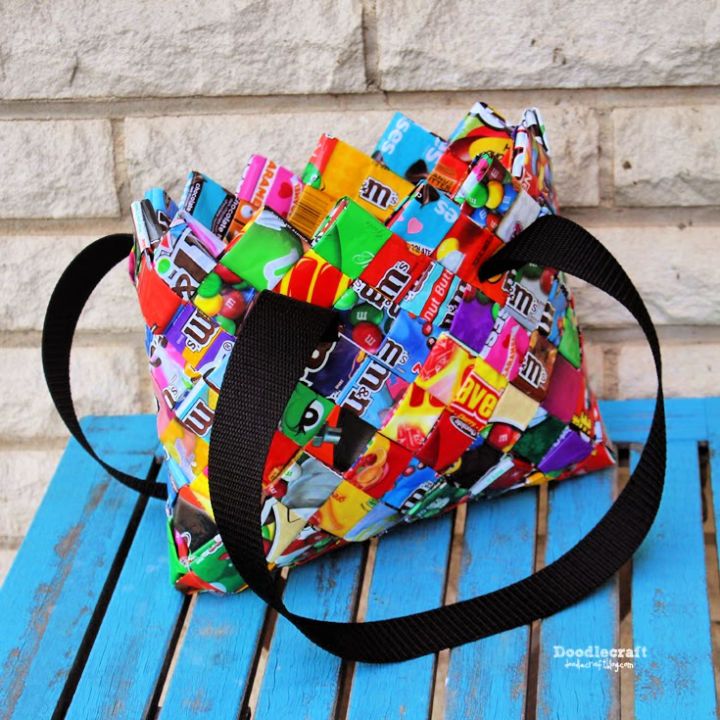 Candy Wrapper Woven Purse
