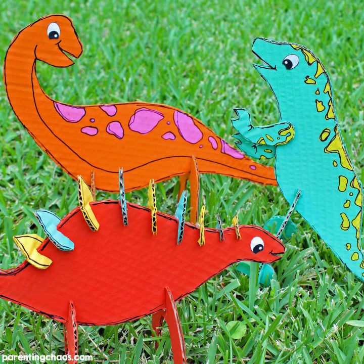 Cardboard Dinosaur Craft for Kids