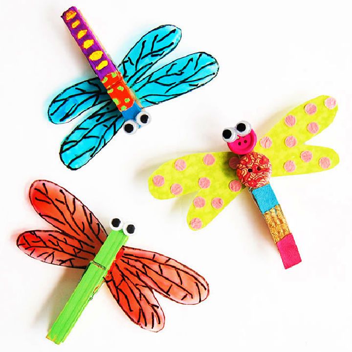 Clothespin Dragonfly Craft Idea