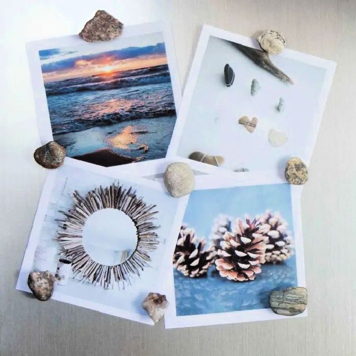 DIY Earthy Rock and Fossil Fridge Magnets