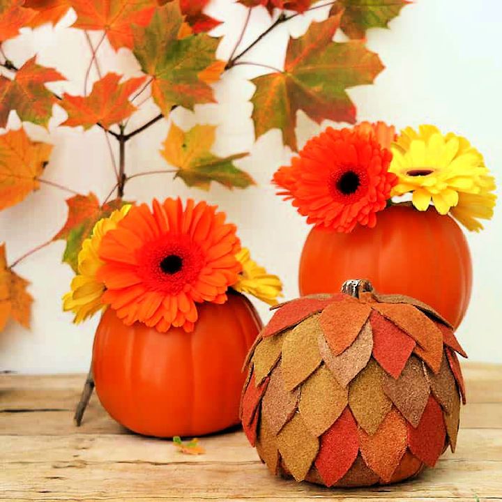 DIY Felt Pumpkin Thanksgiving Centerpiece