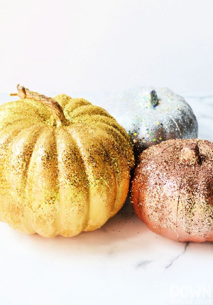 DIY Glitter Pumpkins