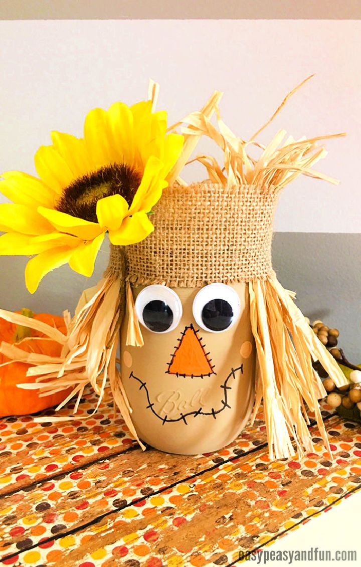 DIY Scarecrow Mason Jar