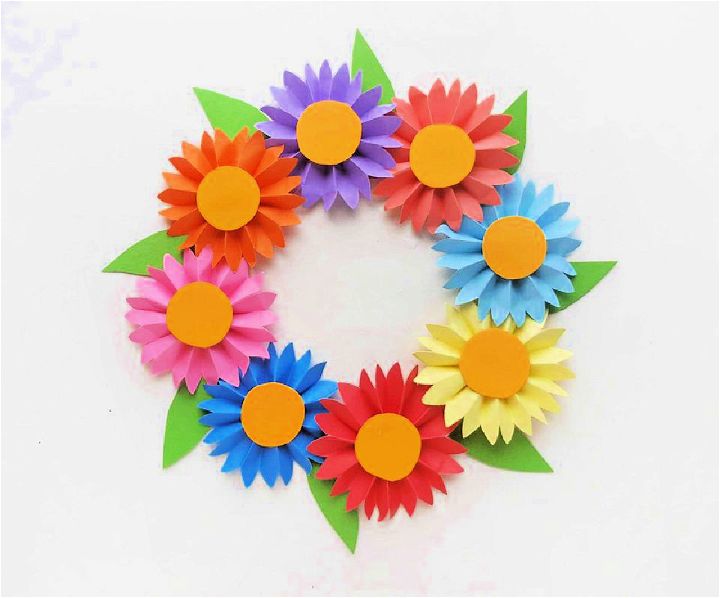 DIY Spring Flower Craft Wreath