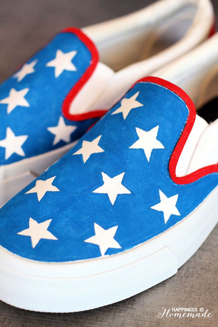 DIY Star Spangled the of July Shoe