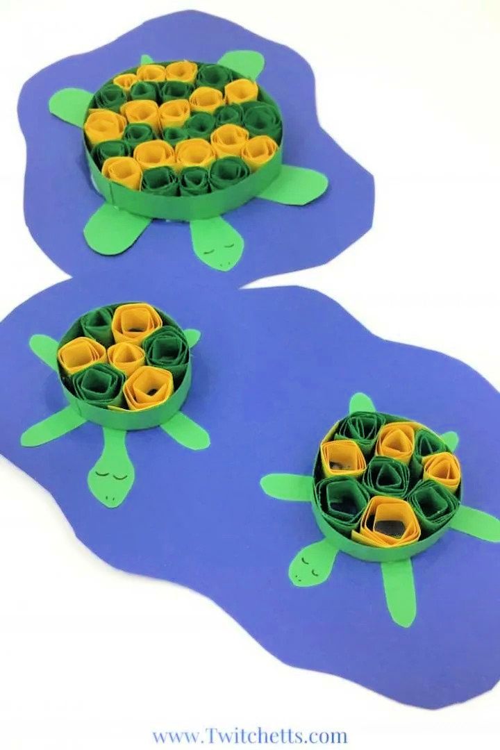 Easy DIY Paper Quilling Turtle
