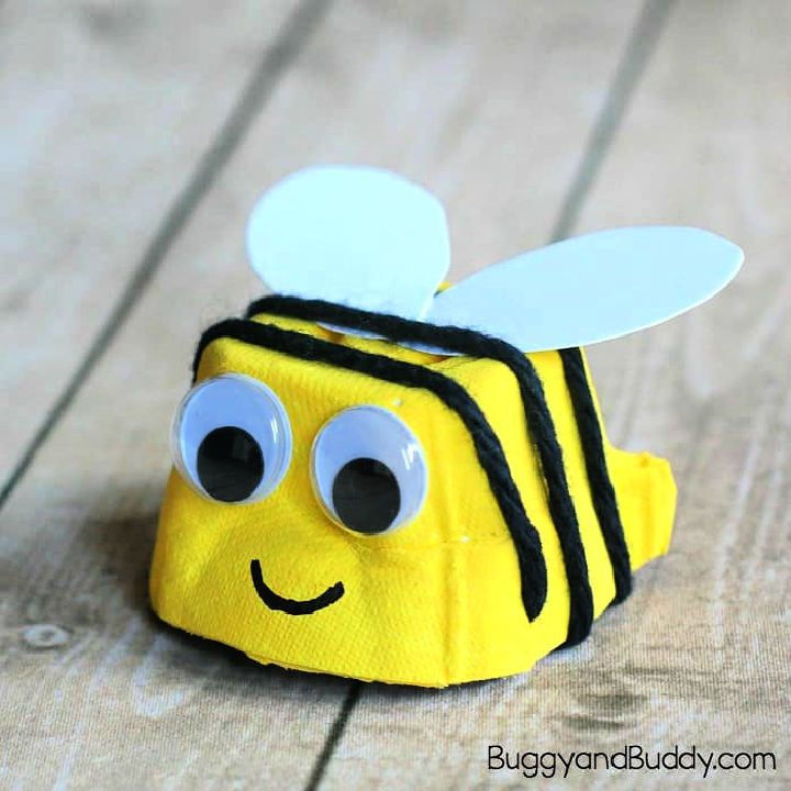Egg Carton Bee Craft Idea