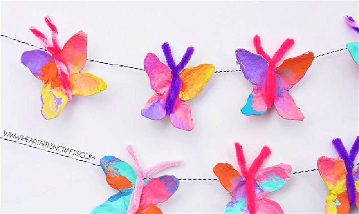 Egg Carton Butterfly Garland