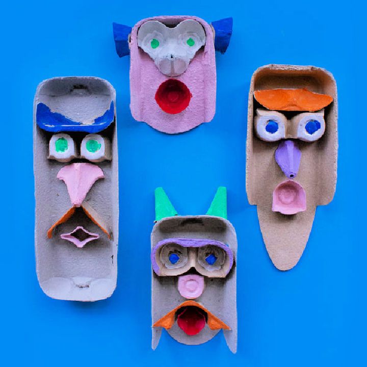 Egg Carton Faces