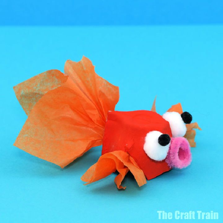 Egg Carton Goldfish Craft