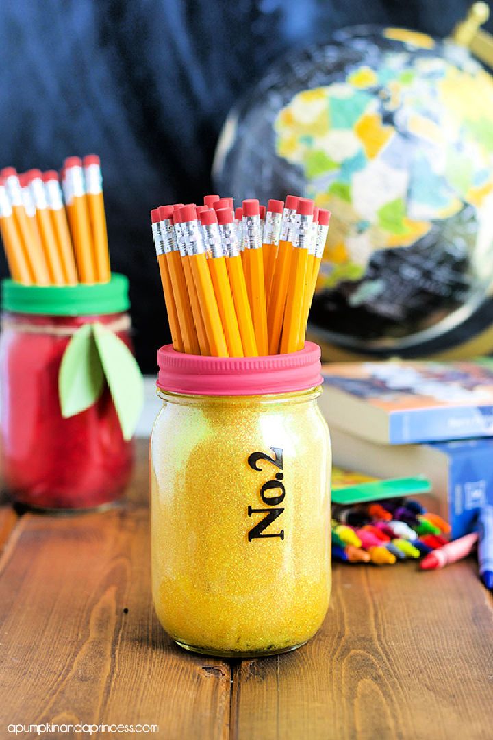 Glitter Mason Jar Teacher Gifts