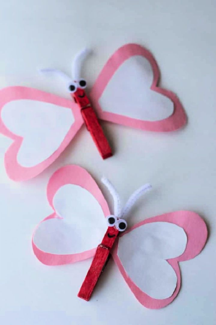 Heart Butterfly Craft for Valentines Day