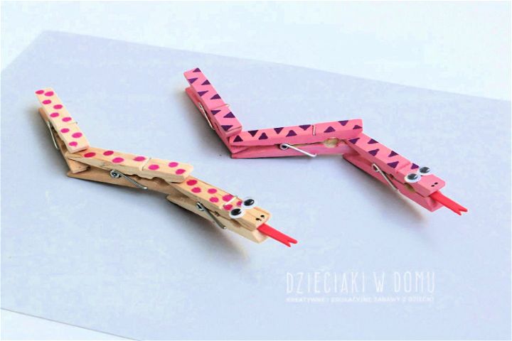 Snakes Made of Wooden Clothespin