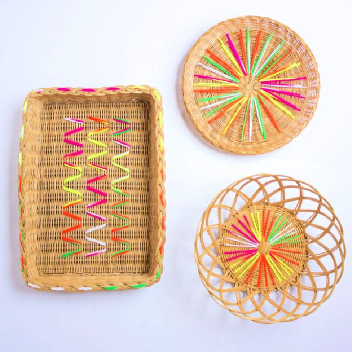 How To Embroidered Baskets With Yarn