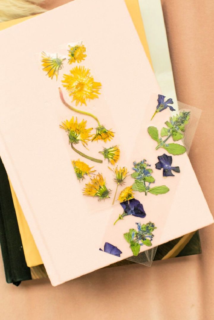 How to Make Bookmarks With Pressed Flowers