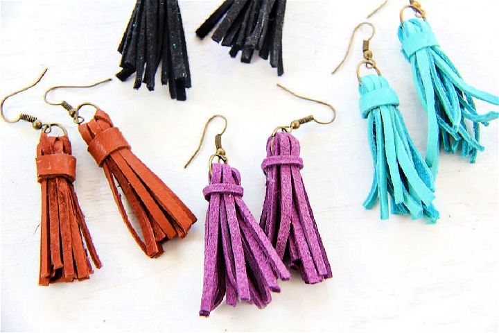 How to Make DIY Leather Tassel Earrings