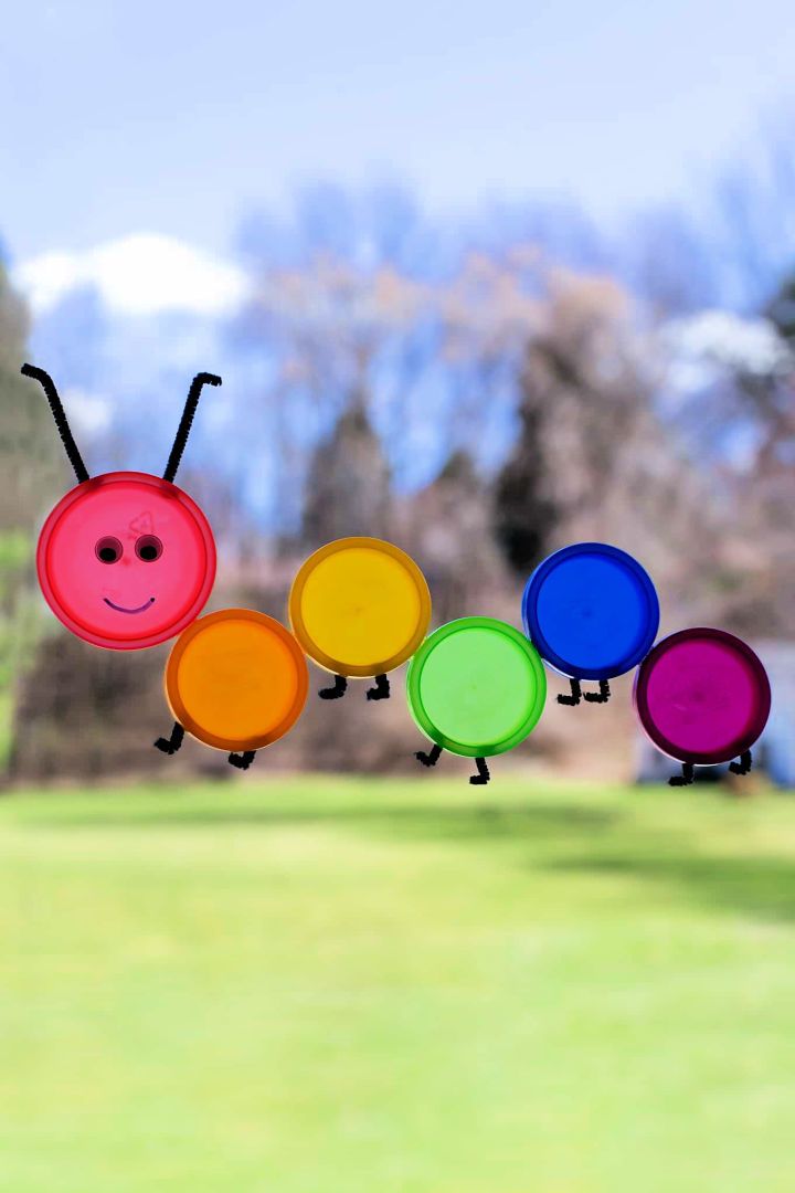 How to Make a Colorful Caterpillar Suncatcher