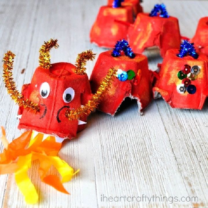 How to Make an Egg Carton Dragon Craft