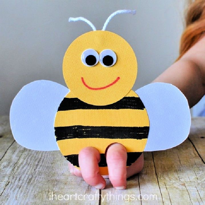 Bee Finger Puppets Craft DIY