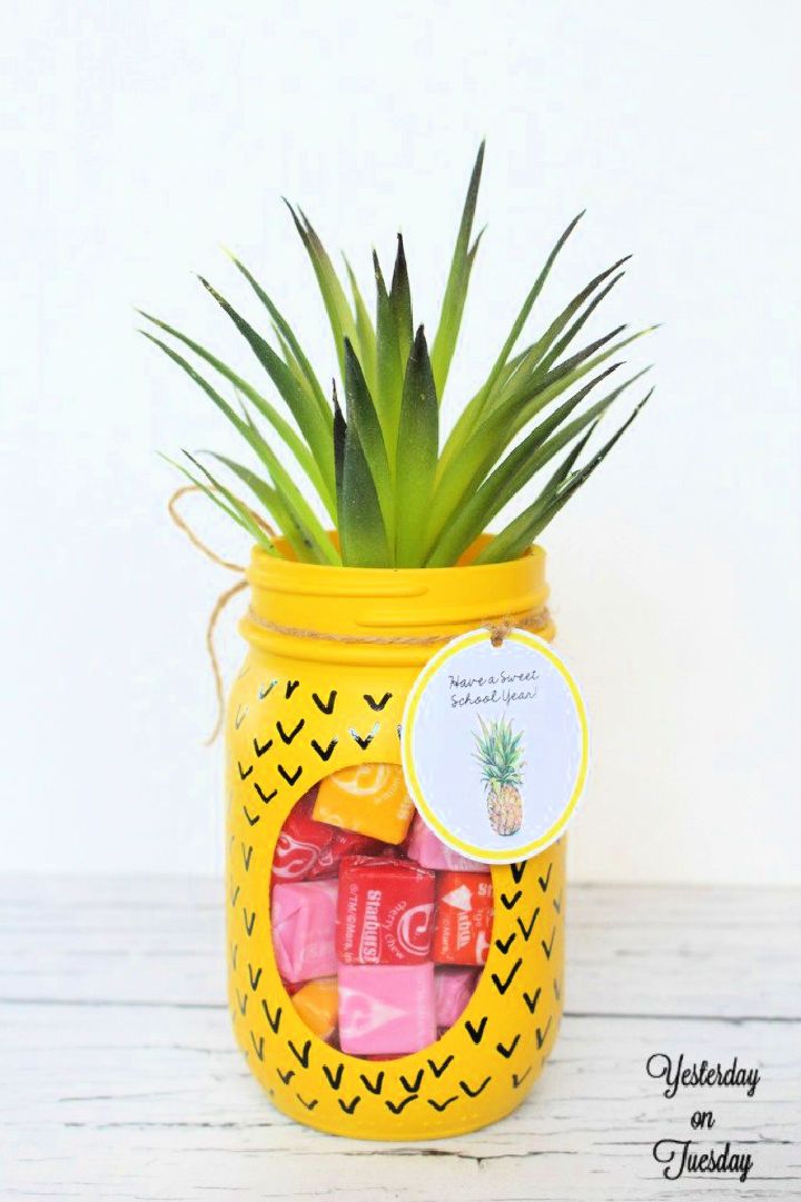Mason Jar Pineapple and Tags