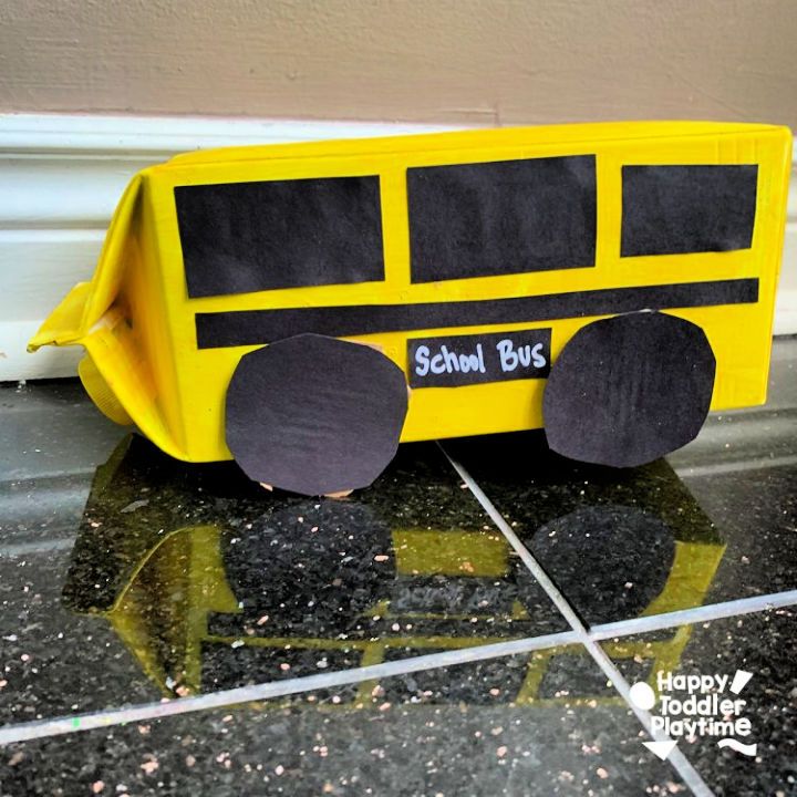 Milk Carton School Bus Craft 