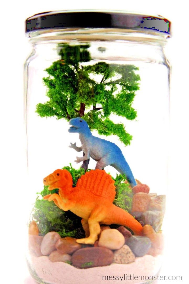 Mini Dinosaur Garden in a Jar