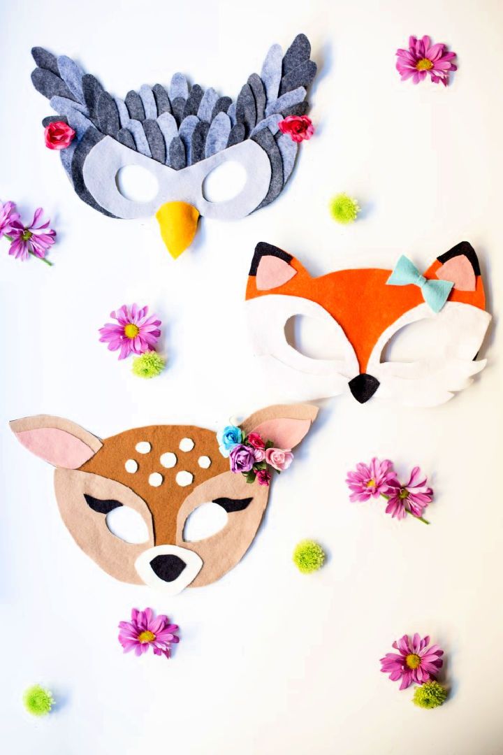 Adorable DIY Felt Animal Mask